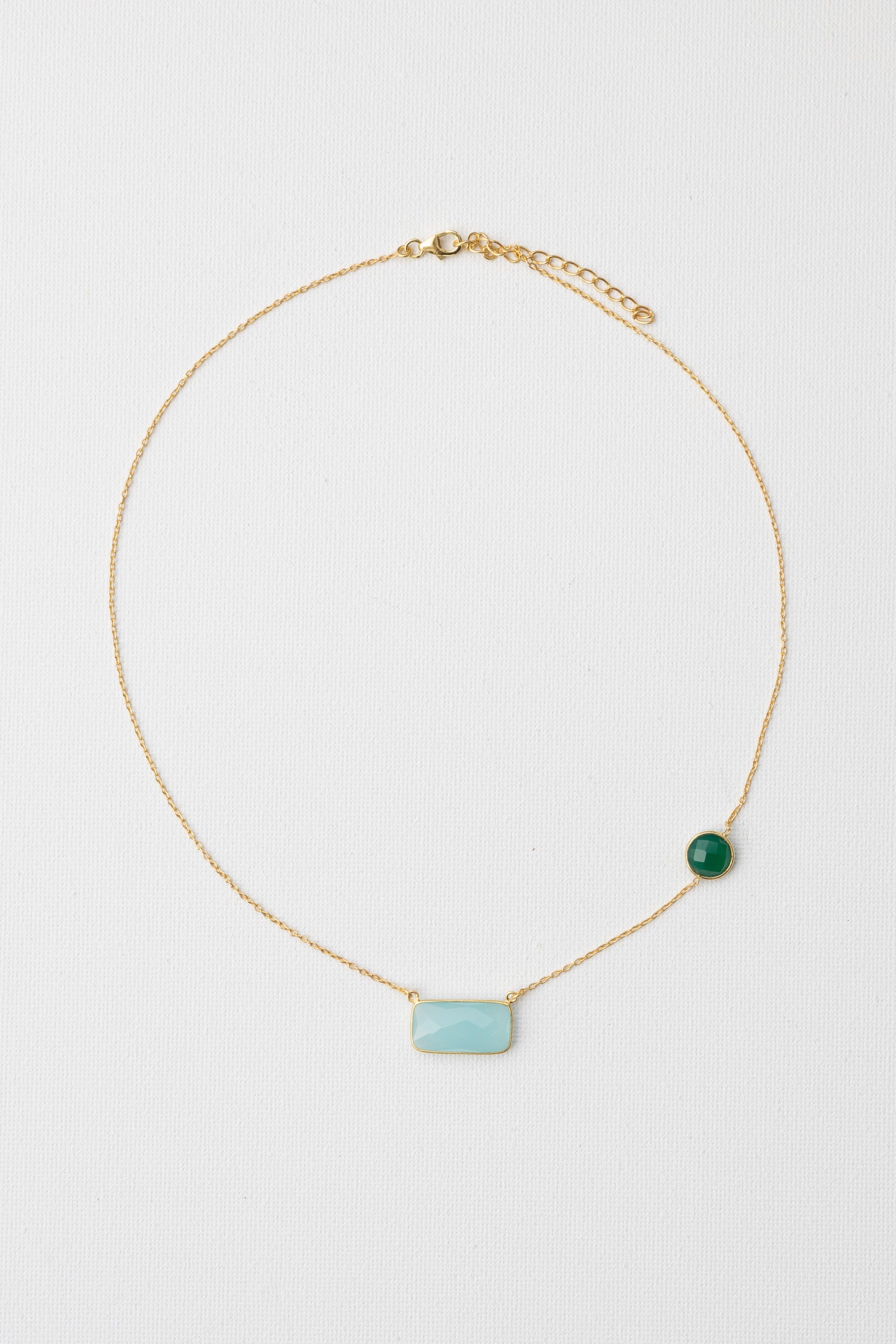 Aqua Chalcedony and Green Onyx