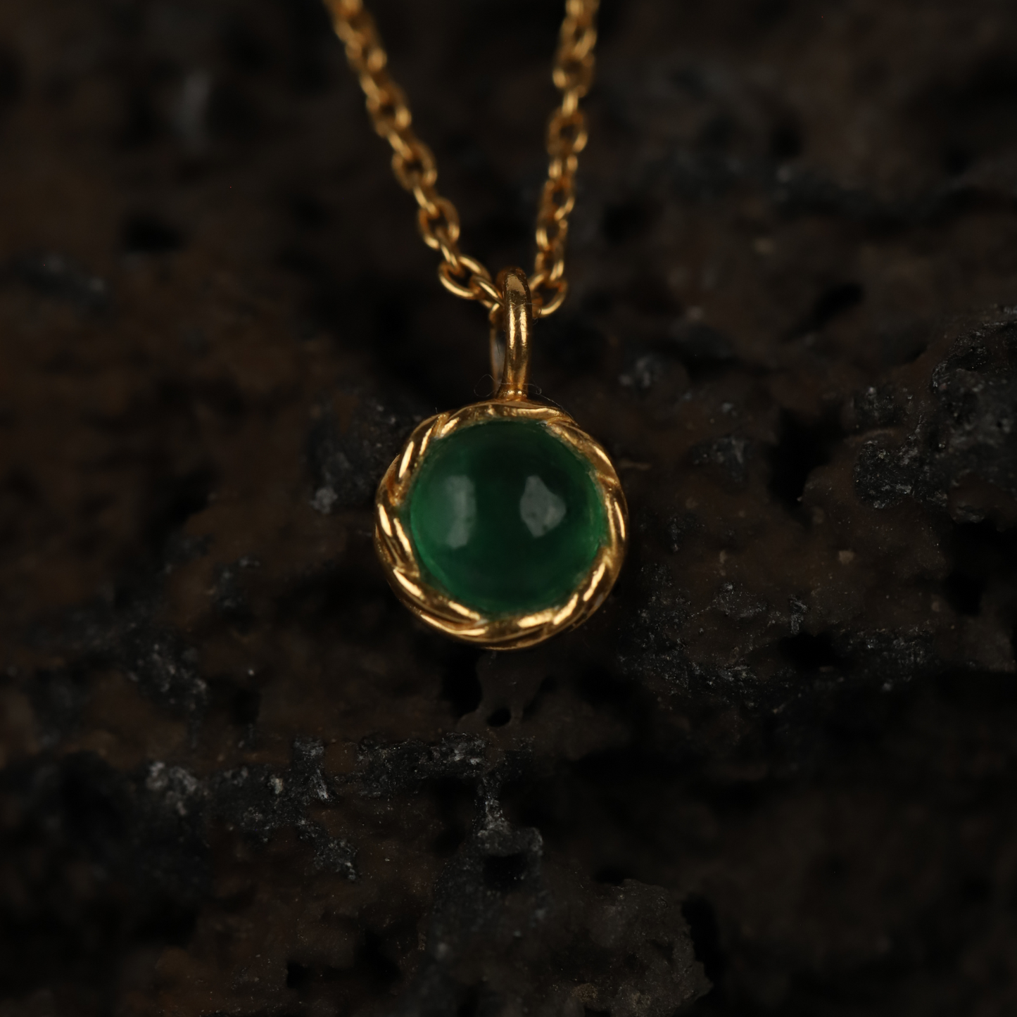 Green Jade 925 Silver Necklace