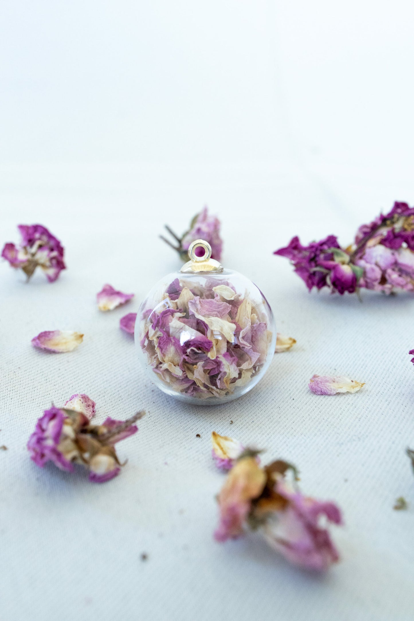 Globe of Love Glass Handcrafted Roses Necklace