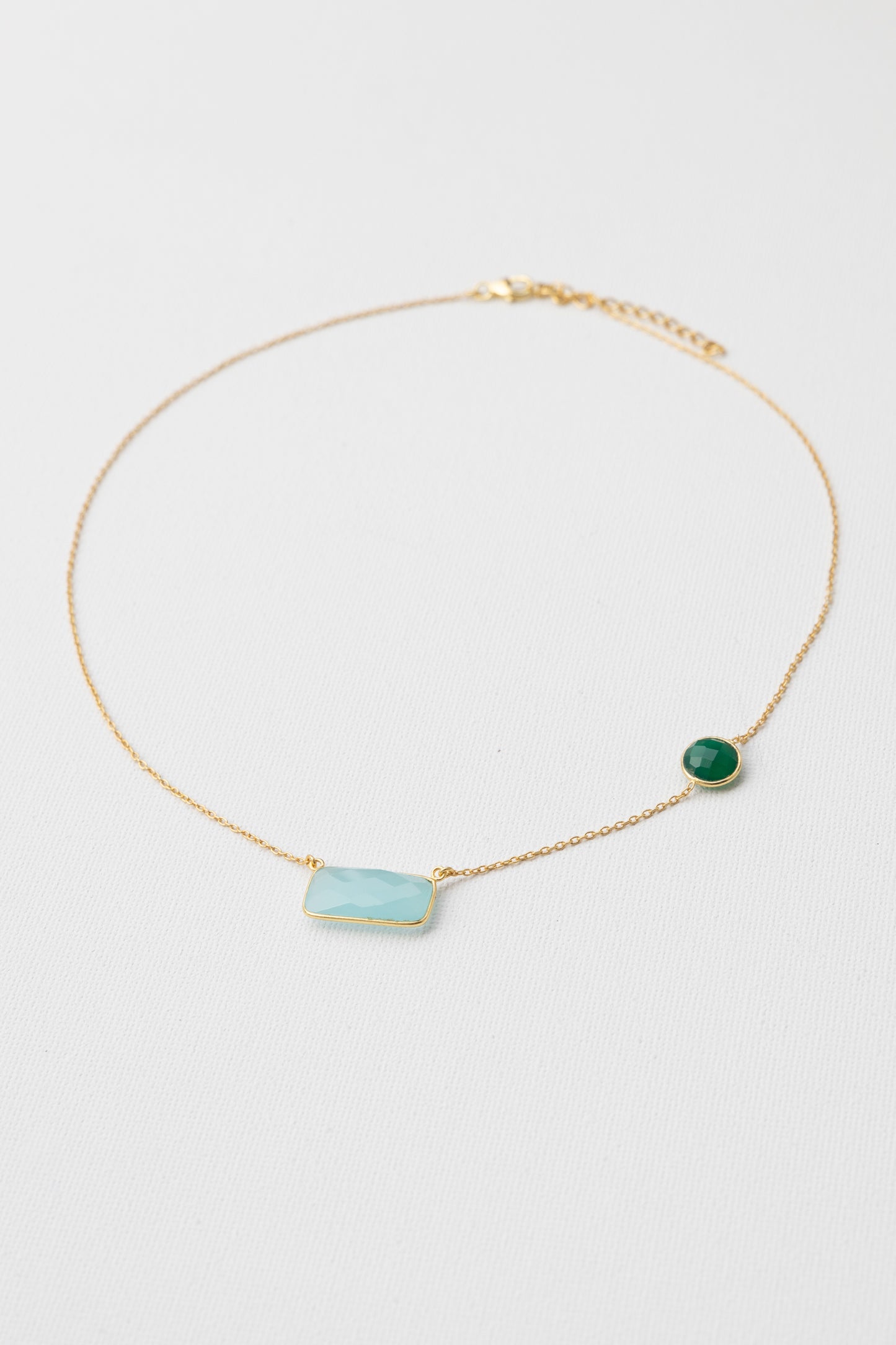 Aqua Chalcedony and Green Onyx