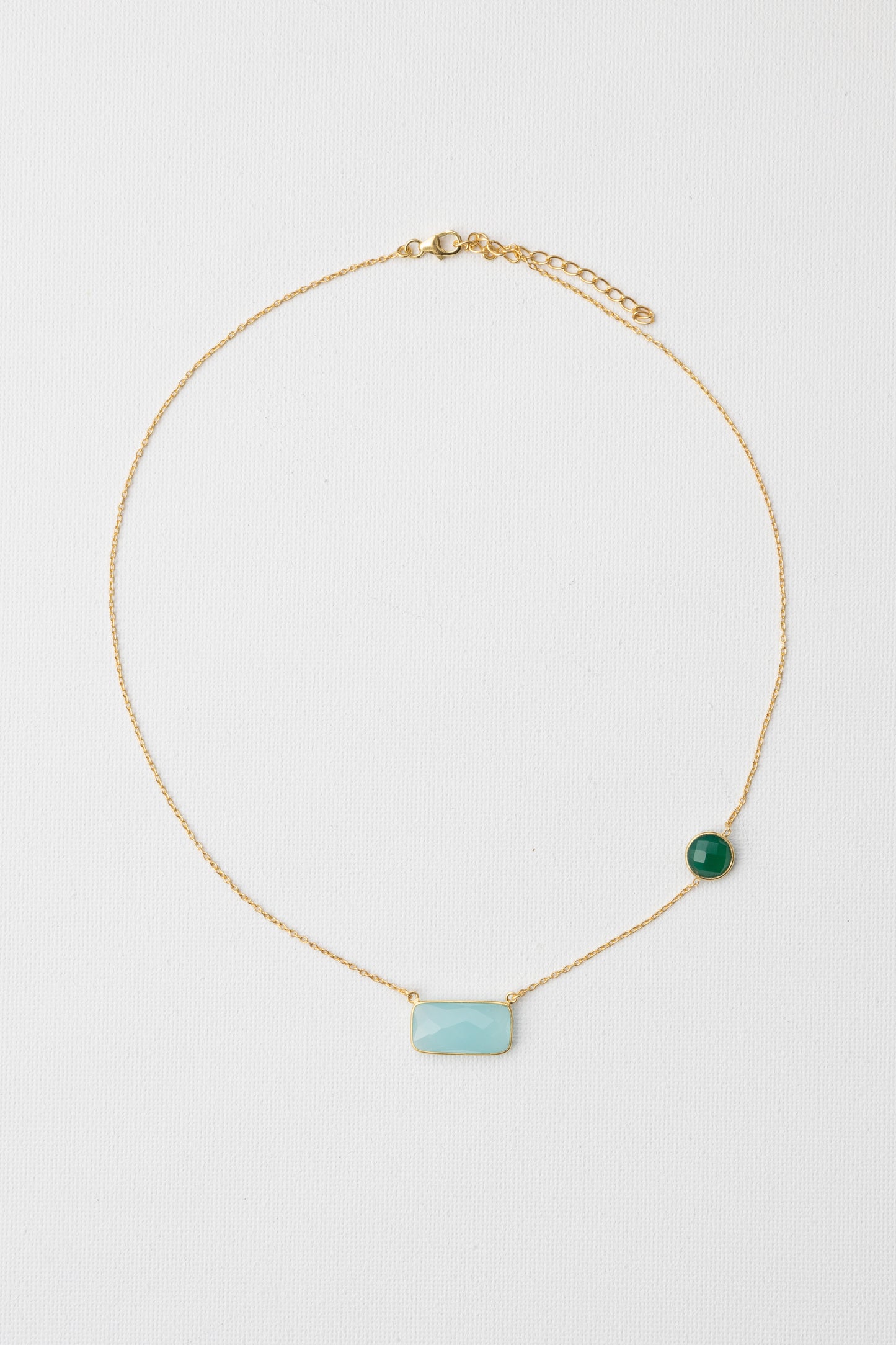 Aqua Chalcedony and Green Onyx