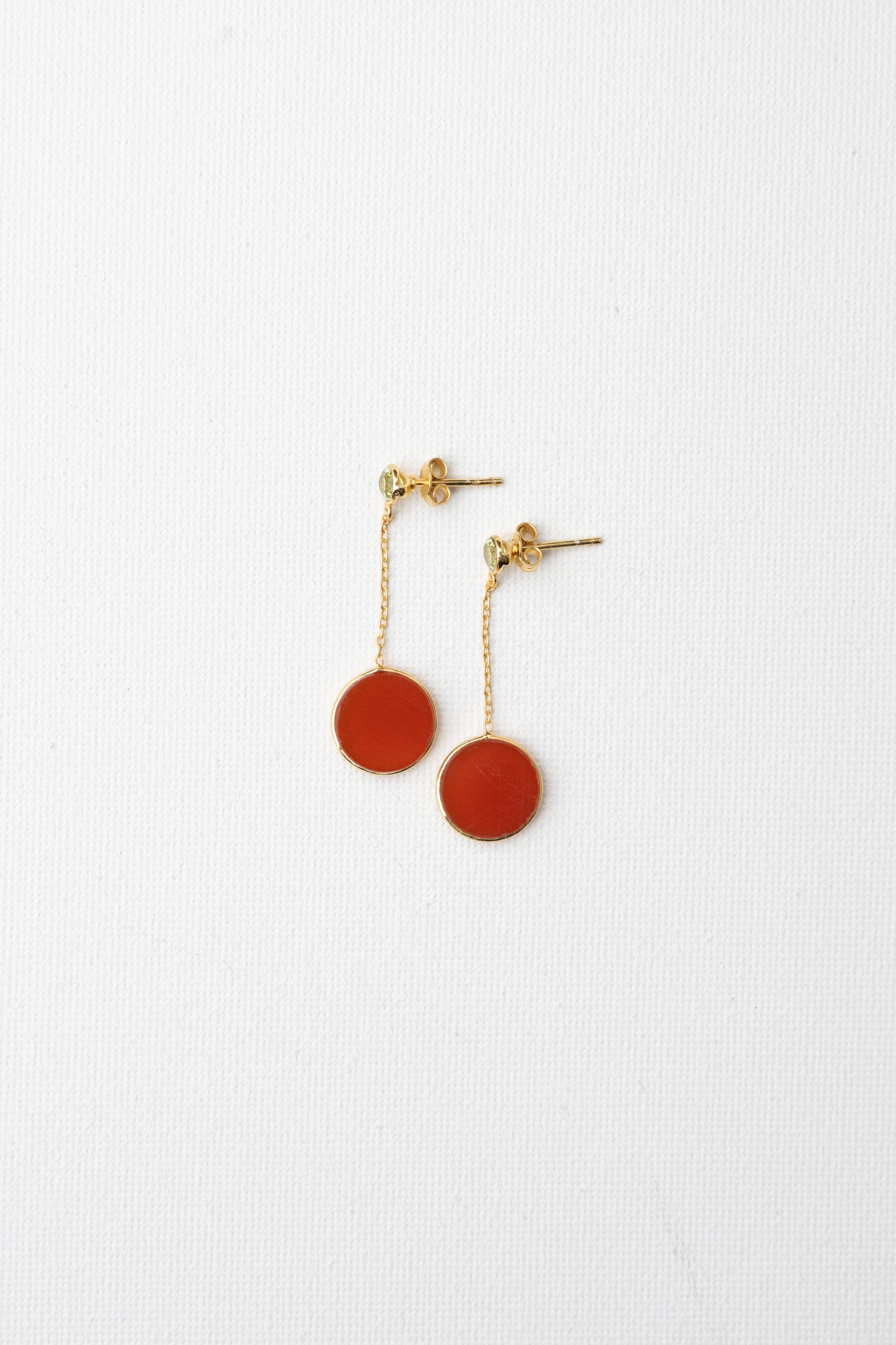 Peridot and Carnelian Earrings