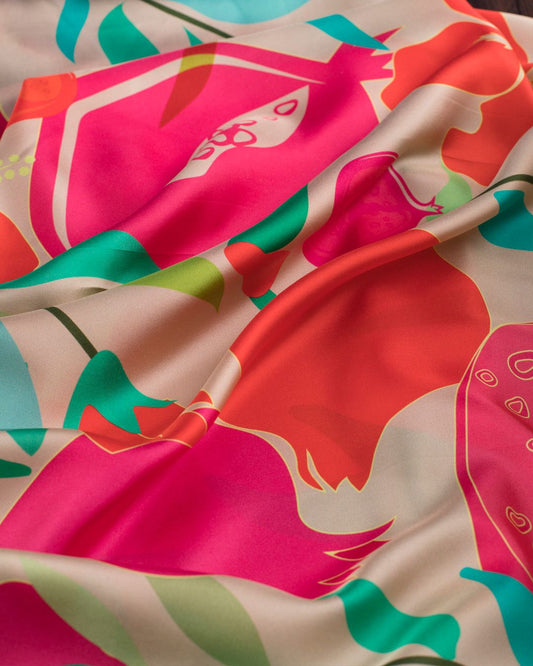 Pomegranate Silk Scarf