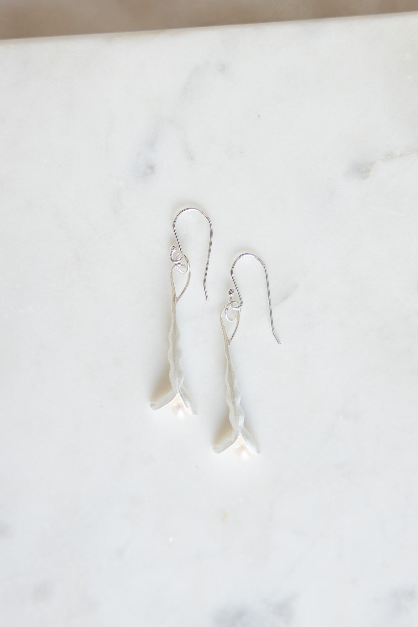 Natural Pearl Pea Pods Long Hanging Dangle