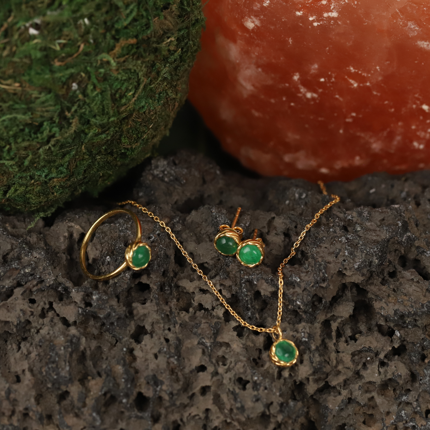 Green Jade 925 Silver Necklace