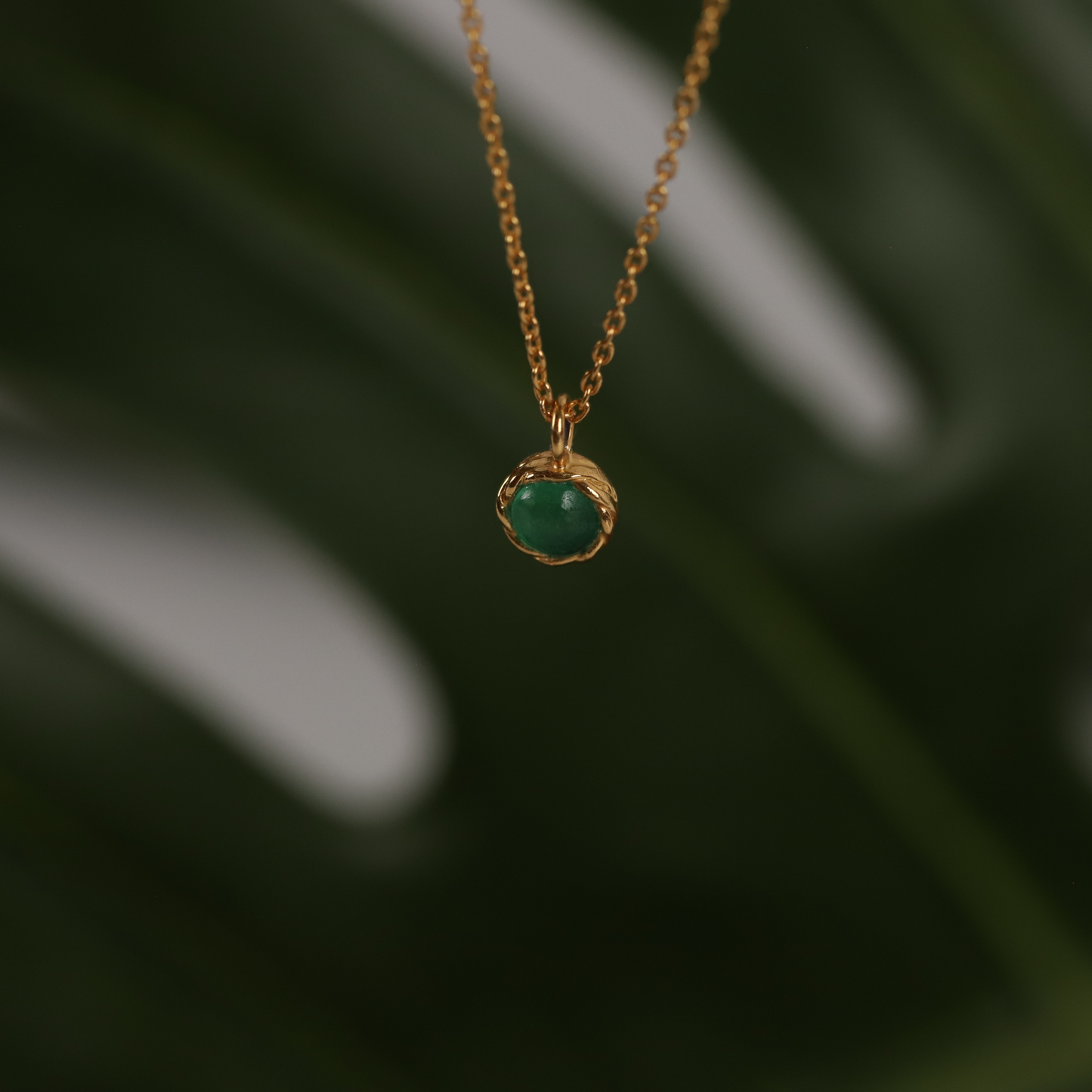 Green Jade 925 Silver Necklace