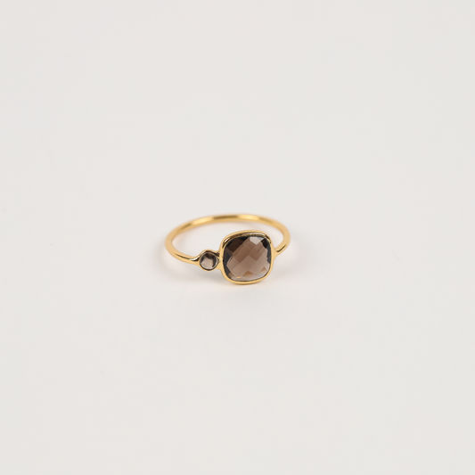 Smoky Quartz 925 Silver Ring