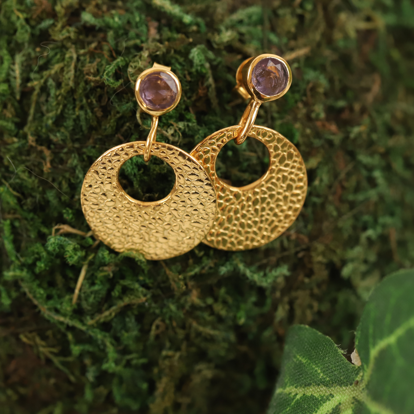 Amethyst Quartz 925 Silver Earrings