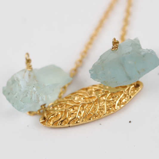 Aqua Chalcedony Rough Gemstone 925 Sterling Silver Bracelet